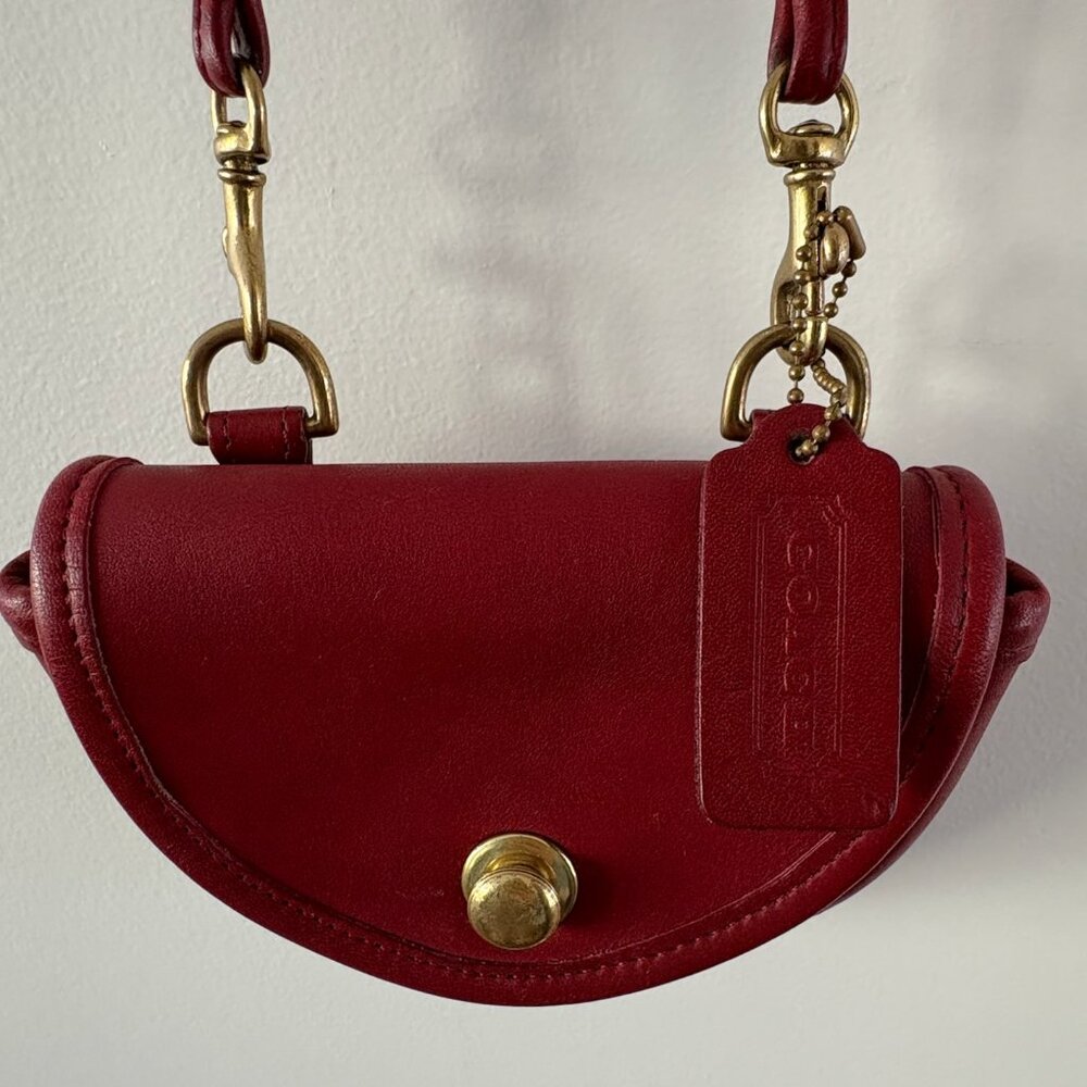 Red Coach Leather Bag